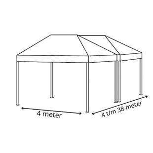 Partytent 4 meter breedt