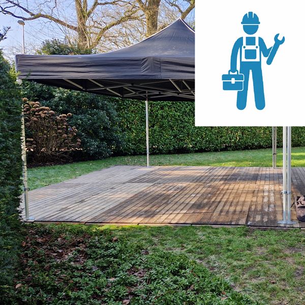 tentvloer hout inclusief volledige legservice